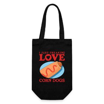 Corn Dog Corndog Corndogs Corn Dogs Corn Dogs Cadeau - Sac à bouteille - noir - Devant