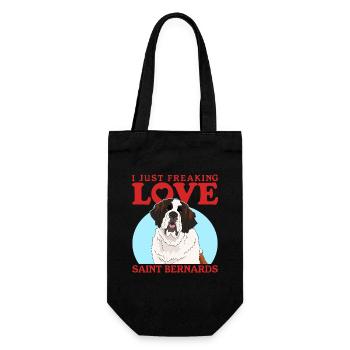 Chiens Saint-Bernard Cadeau de chien Saint-Bernard - Sac à bouteille - noir - Devant