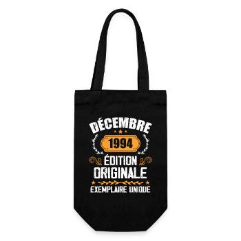 Anniversaire Cadeau Millésime Décembre 1994 - 199 - Sac à bouteille - noir - Devant