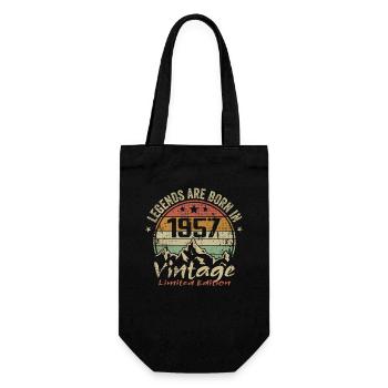 Die Legenden wurden in den Jahren 1957 - 1957 geboren - Geschenkbeutel für Flaschen - Schwarz - Vorne