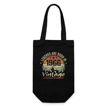 Die Legenden wurden in den Jahren 1966 - 1966 geboren - Geschenkbeutel für Flaschen - Schwarz - Vorne