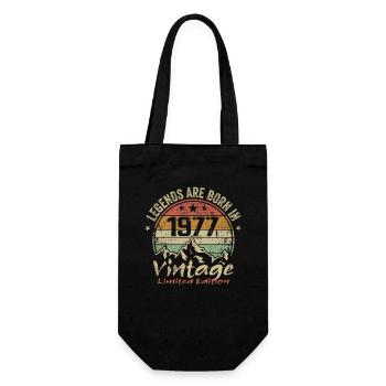 The legends were born in 1977 - 1977 - Gift Bag for Bottles - black - Front