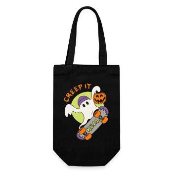 Creep It Real Halloween-Skater Geist skaten - Geschenkbeutel für Flaschen - Schwarz - Vorne