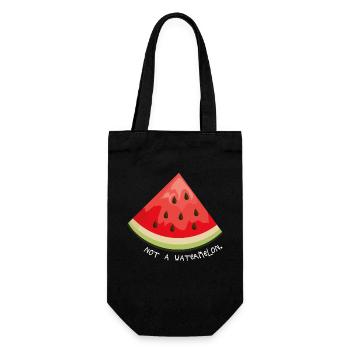 Freies Palästina kein patriotisches Symbol der Wassermelone - Geschenkbeutel für Flaschen - Schwarz - Vorne