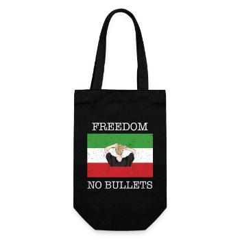 New Iranian Flag, Female Fis,t Support Women of - Gift Bag for Bottles - black - Front