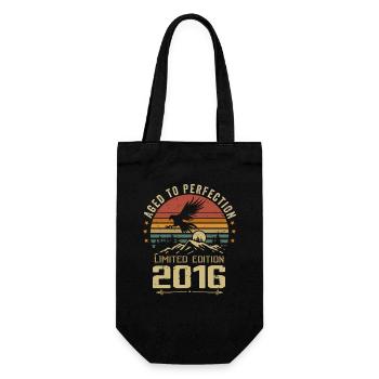 2016 Original Vintage Retro 2016 Anniversary - Gift Bag for Bottles - black - Front