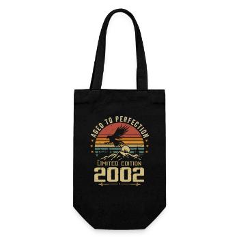 2002 Original Vintage Retro Anniversary 2002 - Gift Bag for Bottles - black - Front