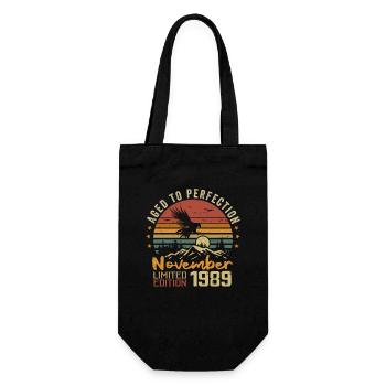 Die Legenden wurden im November 1989 - 1989 geboren - Geschenkbeutel für Flaschen - Schwarz - Vorne