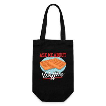 Waffle Waffle Lover Waffles Gift - Gift Bag for Bottles - black - Front