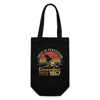 Die Legenden wurden im Dezember 1957 - 1957 geboren - Geschenkbeutel für Flaschen - Schwarz - Vorne