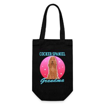 Cocker Spaniel Granny Dog Cocker Spaniel Gift - Gift Bag for Bottles - black - Front