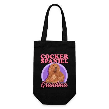 Cocker Spaniel Granny Dogs Cocker Spaniel Gift - Gift Bag for Bottles - black - Front