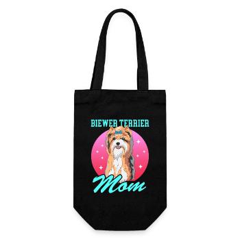 Biewer Terrier Mom Dog Owner Gift - Gift Bag for Bottles - black - Front