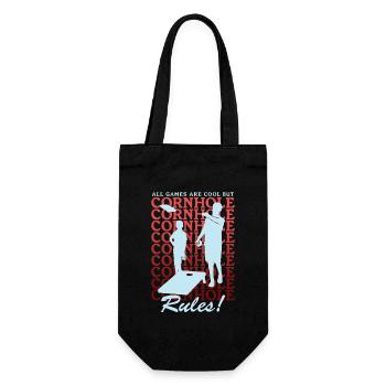 Cornhole Player Bean Bag Blind Hole Gift - Gift Bag for Bottles - black - Front