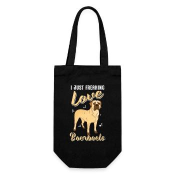 Boerboel Hunde Hundebesitzer Geschenk - Geschenkbeutel für Flaschen - Schwarz - Vorne