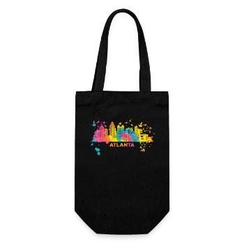 Atlantans Skyline Atlanta - Geschenkbeutel für Flaschen - Schwarz - Vorne