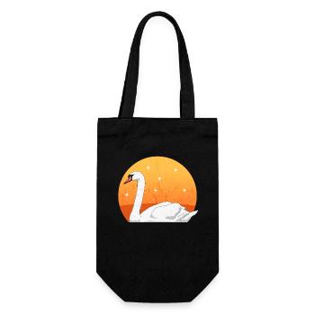 Swans Swans Swan Lover Gift - Gift Bag for Bottles - black - Front