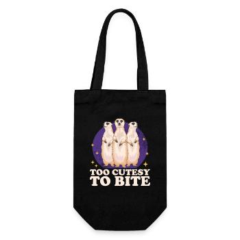 Meerkat Cool | Funny Meerkat Gift - Gift Bag for Bottles - black - Front