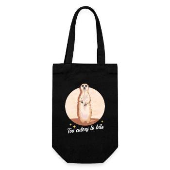 Meerkat Cool Funny Meerkat Gift - Gift Bag for Bottles - black - Front