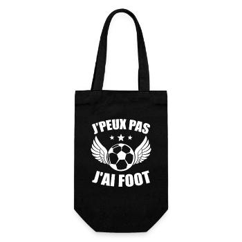 Je Peux Pas J'ai Foot Humour Cadeau Footballeur - Sac à bouteille - noir - Devant