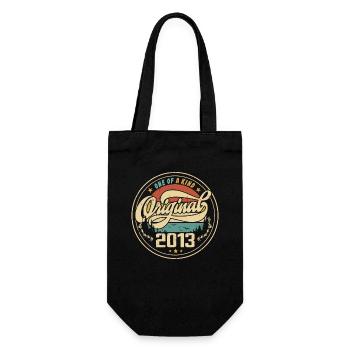 Original 2013 Vintage - 2013 Birthday Gift - Gift Bag for Bottles - black - Front