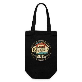 Original 2015 Jahrgang - 2015 Geburtstagsgeschenk - Geschenkbeutel für Flaschen - Schwarz - Vorne