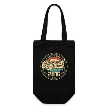 Original 2016 Vintage - 2016 Birthday Gift - Gift Bag for Bottles - black - Front