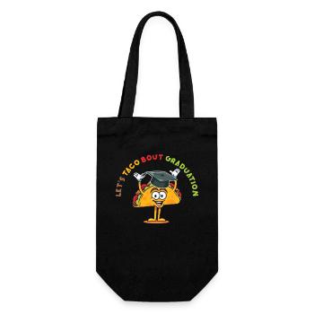 Let's Taco Bout Graduation Abschlussfeier - Geschenkbeutel für Flaschen - Schwarz - Vorne