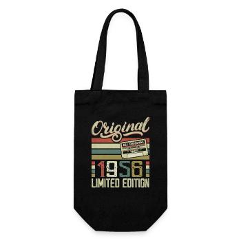 Vintage 1956 Retro Birthday Gift 1956 - Gift Bag for Bottles - black - Front