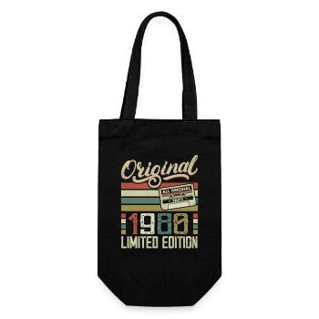 Vintage 1980 Cadeau D'anniversaire Rétro 1980 - Sac à bouteille - noir - Devant