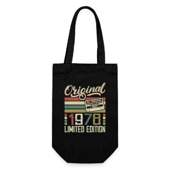 Vintage 1978 Retro 1978 Birthday Gift - Gift Bag for Bottles - black - Front