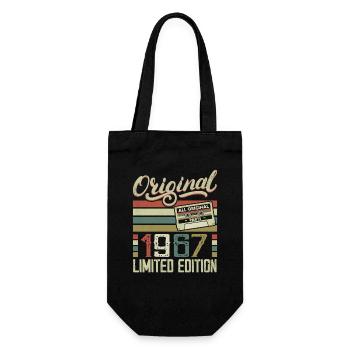 Jahrgang 1967 Retro Geburtstagsgeschenk 1967 - Geschenkbeutel für Flaschen - Schwarz - Vorne