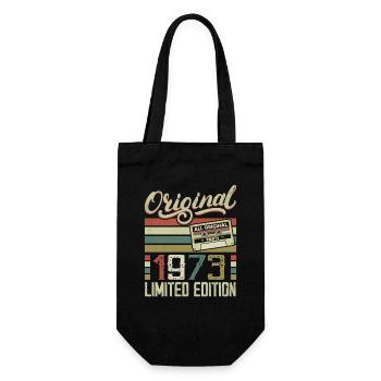Jahrgang 1973 Retro Geburtstagsgeschenk 1973 - Geschenkbeutel für Flaschen - Schwarz - Vorne