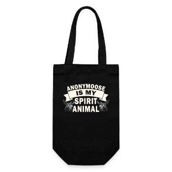 Anonymoose Ist Mein Spirit Animal Cooler Elch - Geschenkbeutel für Flaschen - Schwarz - Vorne