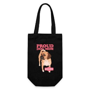 Puggle Mom Dog Owner Dog Mom Gift - Gift Bag for Bottles - black - Front