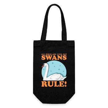 Swans Swans Swan Lover Gift - Gift Bag for Bottles - black - Front