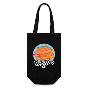Waffle Waffle Lover Waffles Gift - Gift Bag for Bottles - black - Front