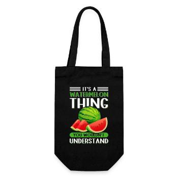 Pastèque Angurie pâte Arbuse cadeau - Sac à bouteille - noir - Devant