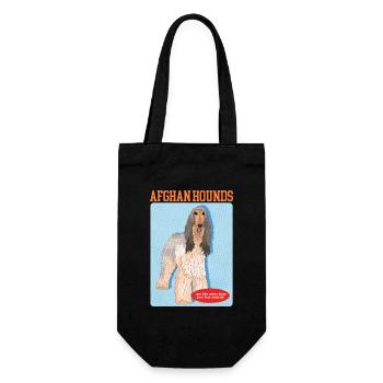 Afghan Hound Dog Dog Owner Gift - Gift Bag for Bottles - black - Front