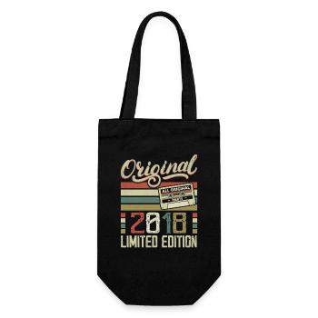 Vintage 2018 Retro Birthday Gift 2018 - Gift Bag for Bottles - black - Front