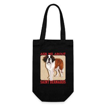 Chiens de Saint-Bernard Cadeau de chien de Saint-Bernard - Sac à bouteille - noir - Devant