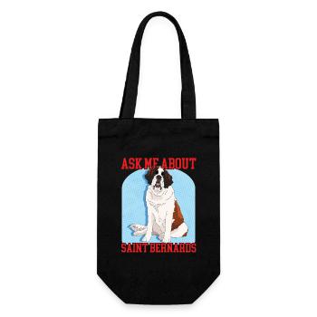 Chien Saint-Bernard Chien Saint-Bernard Cadeau - Sac à bouteille - noir - Devant