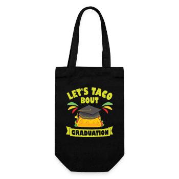 Let's Taco Bout Graduation Abschlussfeier - Geschenkbeutel für Flaschen - Schwarz - Vorne