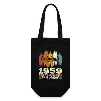 1959 Vintage Original 1959 Geburtstagsgeschenk - Geschenkbeutel für Flaschen - Schwarz - Vorne