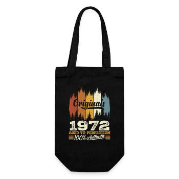 1972 Vintage Cadeau D'anniversaire 1972 Original - Sac à bouteille - noir - Devant