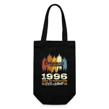 1996 Vintage Original 1996 Birthday Gift - Gift Bag for Bottles - black - Front