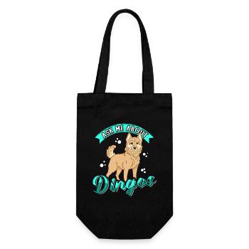 Dingo Australische Dingos Hunde Geschenk - Geschenkbeutel für Flaschen - Schwarz - Vorne