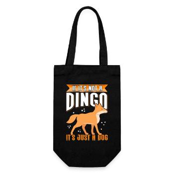 Dingo Hunde Australische Dingos Geschenk - Geschenkbeutel für Flaschen - Schwarz - Vorne