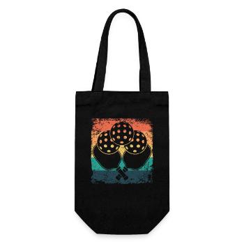 Wiffleball Club Retro Pickleball Team - Gift Bag for Bottles - black - Front