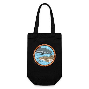 Poisson-chat poisson poisson-chat pêcheur silure cadeau - Sac à bouteille - noir - Devant